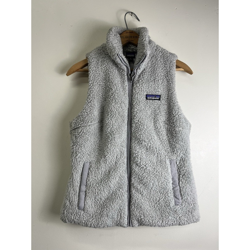 Patagonia Los Gatos Vest Womens S Furry Fleece Zip Outdoor Hiking Camp